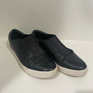 Vince Black Leather Sneakers